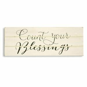 Count Your Blessings Wood Slat Sign